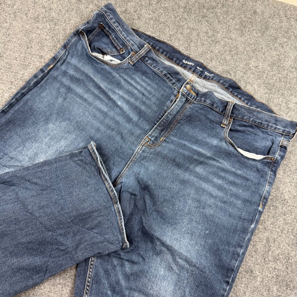 Old Navy Straight Jeans 46x32 Blue Built-In Flex Denim Women's‎
